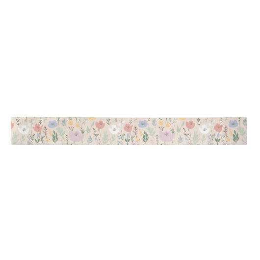 Ruban En Satin Pastel Tulip Design (Devant)