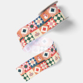Ruban En Satin Patchwork Noël Multicolore (Dos)