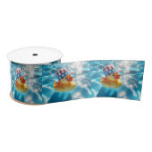 Ruban En Satin Patriotic Rubber Duck In Pool (Bobine)