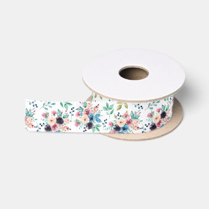 Ruban En Satin Patte de fleurs printanières colorées