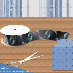 Ruban En Satin paua swirl