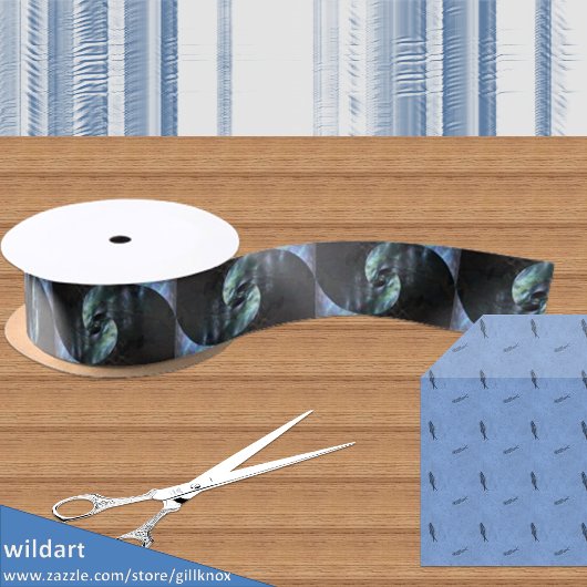 Ruban En Satin paua swirl