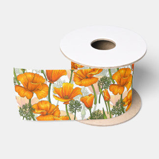 Ruban En Satin Pavot de Californie