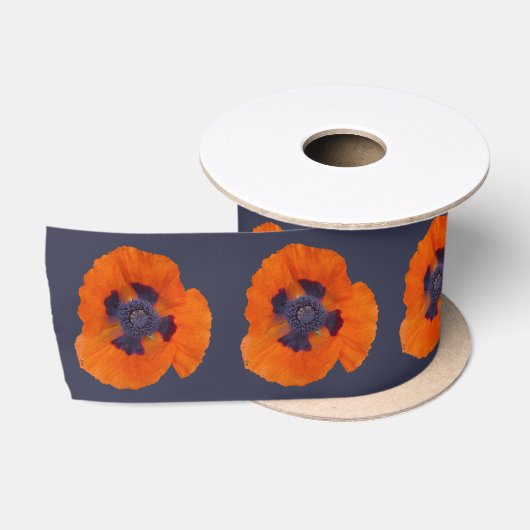 Ruban En Satin Pavot orange écarlate 1 (Bobine)