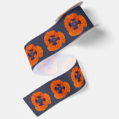 Ruban En Satin Pavot orange écarlate 1 (Dos)