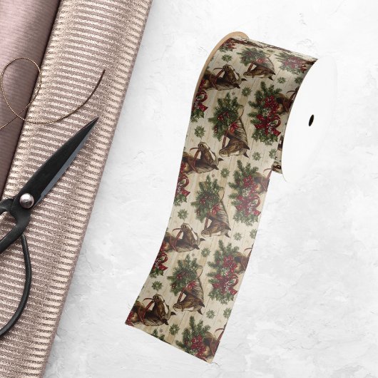 Ruban En Satin Pays Chevaux de Noël