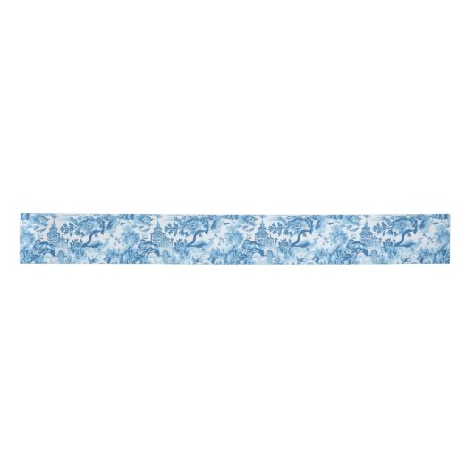 Ruban En Satin Paysage classique en toile bleue (Devant)