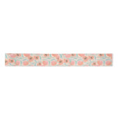 Ruban En Satin Peachs Blooms Boho Motif Peach (Devant)