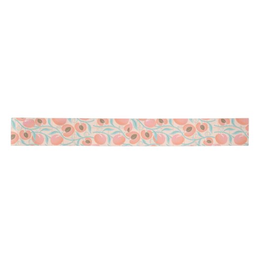 Ruban En Satin Peachs Blooms Boho Motif Peach (Devant)