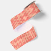 Ruban En Satin Pêche et canneberge Chevron (Dos)