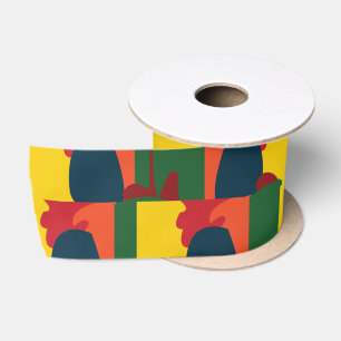 Ruban En Satin Peinture Abstraite Colorée