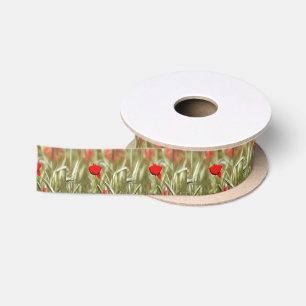 Ruban En Satin Peinture acrylique Hot Poppy