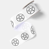 Ruban En Satin Pentacle Wiccan (Pentagramme) (Dos)