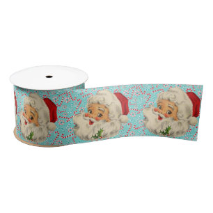 Ruban En Satin Père Noël avec des menthes poivrées