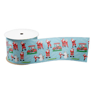 Ruban En Satin Père Noël Golf de Noël Amusant