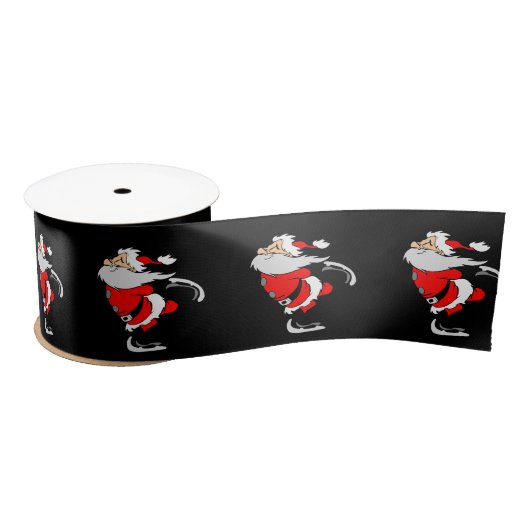 Ruban En Satin Père Noël patinant (Bobine)