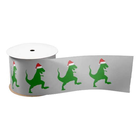 Ruban En Satin Père Noël T-Rex (Bobine)