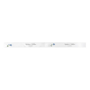 Ruban En Satin Périwinkle Blue Spring Floral Mariage Personnalisé