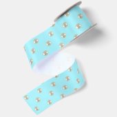 Ruban En Satin Perles d'été sur bleu clair (Dos)