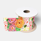 Ruban En Satin Perpule et orange (Bobine)