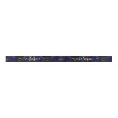 Ruban En Satin Personalized Name Letter Blue Gold Glitter Ribbon (Devant)