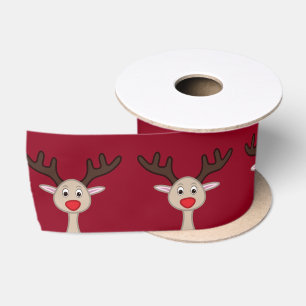Ruban En Satin Personnage de dessin animé Reindeer