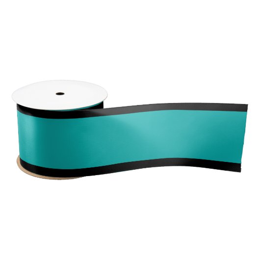 Ruban En Satin Personnalisé Turquoise avec enveloppement cadeau E (Bobine)