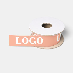 Ruban En Satin Personnalisé Votre Logo Nom Élégant Moderne Minima