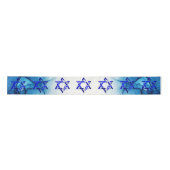 Ruban En Satin Personnaliser HANOUKKA HEBREW STARS Satin Ribbon (Devant)