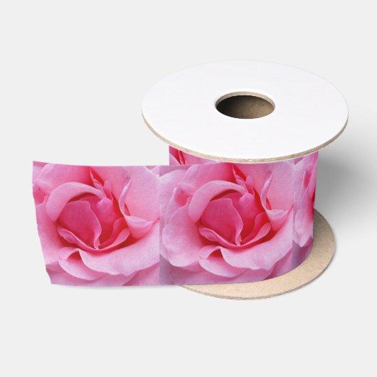 Ruban En Satin Pétales de rose rose (Bobine)