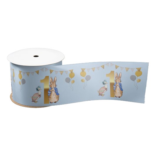 Ruban En Satin Peter le lapin avec Jemima Premier anniversaire (Bobine)