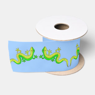 Ruban En Satin petit lézard vert