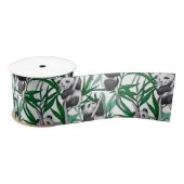 Ruban En Satin Petits panda sur (Bobine)
