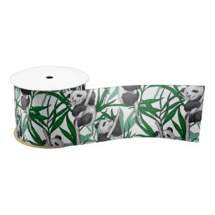 Ruban En Satin Petits panda sur