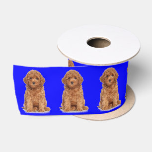 Ruban En Satin Photo personnalisée image photo néon bleu cobalt