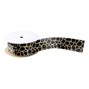 Ruban En Satin Photographie de la girafe Brown noire