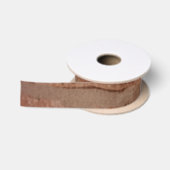 Ruban En Satin pierre de brique rustique Brown ajouter le nom let (Bobine)