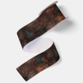 Ruban En Satin Pierre de rouille et de turquoise (Dos)