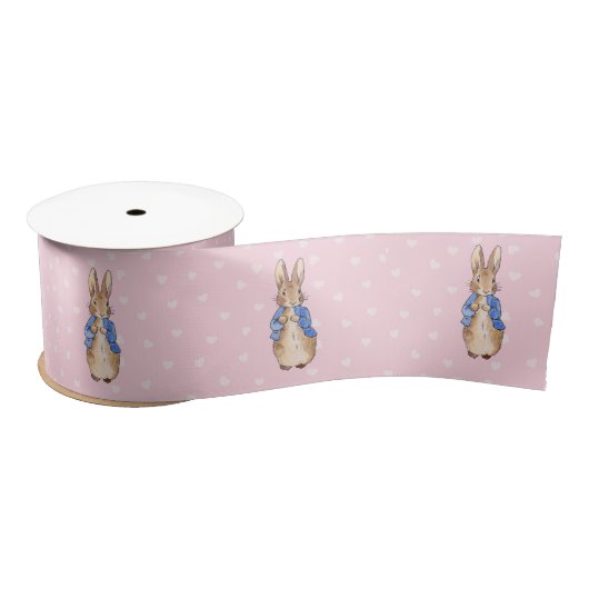 Ruban En Satin Pierre le motif du coeur du lapin (Bobine)