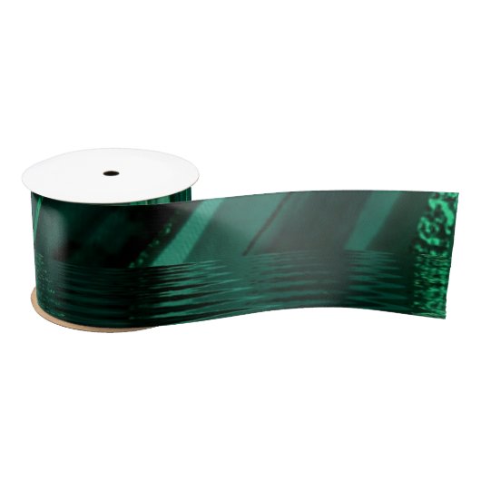Ruban En Satin Pierre Mlachite verte Paysage Abstrait Malachite (Bobine)