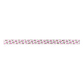 Ruban En Satin Pink Antique Hydrangea Flower Pattern (Devant)