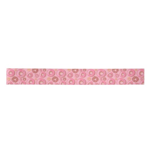 Ruban En Satin Pink Donuts Assorted Pattern (Devant)