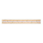 Ruban En Satin Pink Orange Dainty Cottage Scallop Stripe (Devant)