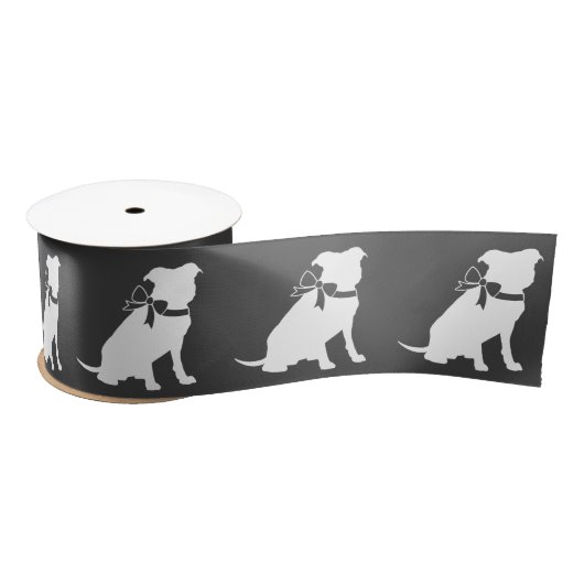 Ruban En Satin Pit Bull Chien Baby shower Genre Neutre Pitbull (Bobine)