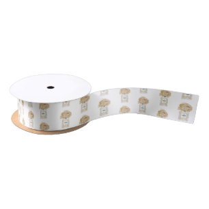 Ruban En Satin Pivoines de Champagne et fleurs Parfum Floral