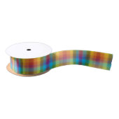 Ruban En Satin Plaid arc-en-ciel (Bobine)