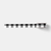 Ruban En Satin Plaid de buffle noir et blanc (Devant)