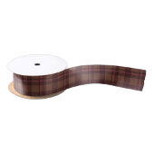 Ruban En Satin Plaid multiBrown et rouge (Bobine)