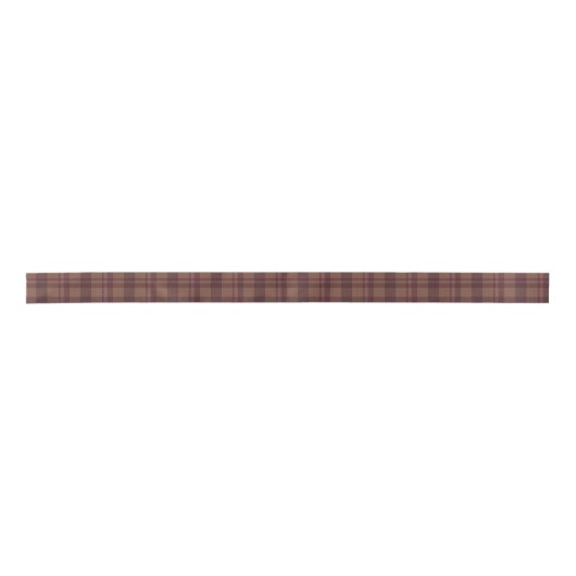 Ruban En Satin Plaid multiBrown et rouge (Devant)