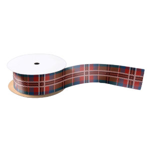 Ruban En Satin Plaid Red Green Noël vacances Rustic Tartan